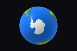Earth low poly simple design cartoon