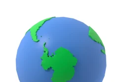 Earth low poly simple design cartoon