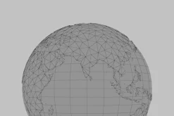 Earth low poly simple design cartoon