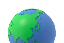 Earth low poly simple design cartoon