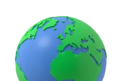 Earth low poly simple design cartoon