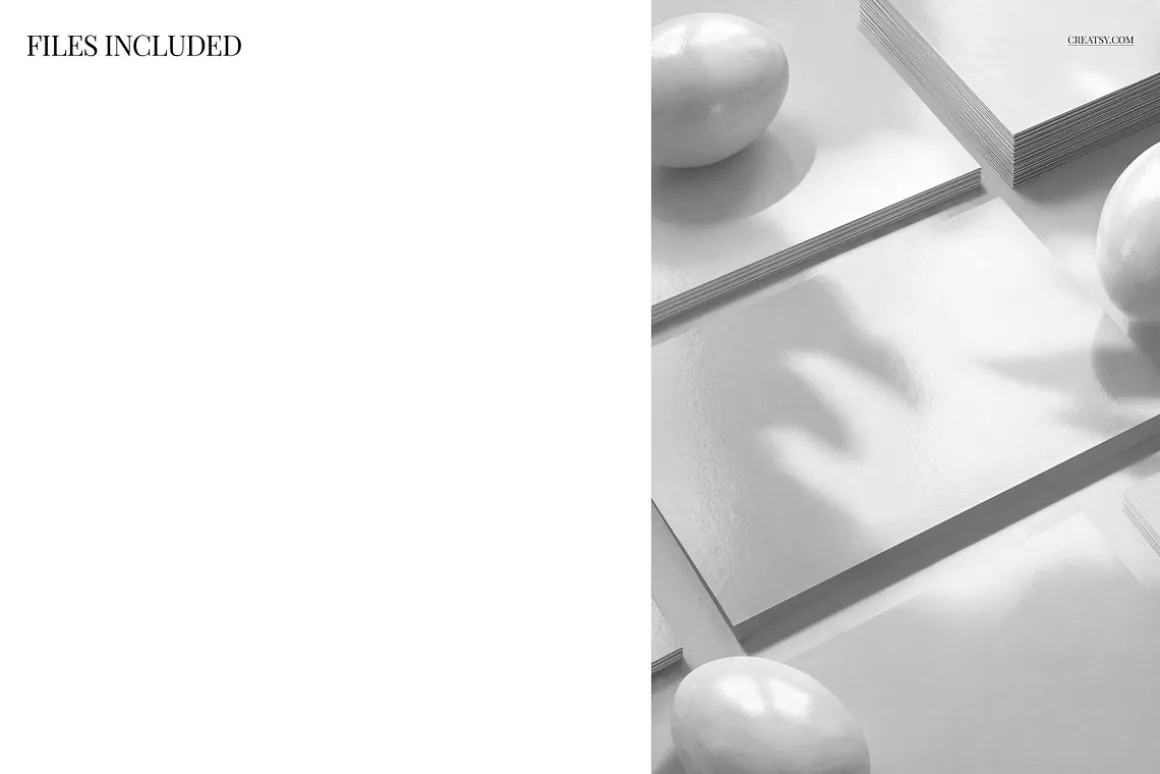 Easter Greeting Cards & Eggs Mockup