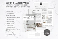 eCourse Workbook & Ebook for Canva