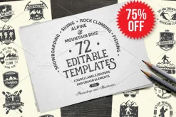 156 Editable Badges and Patches