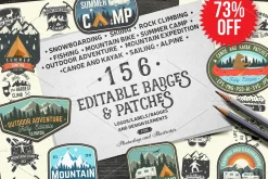 156 Editable Badges and Patches