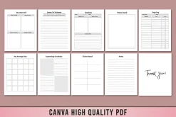 Editable Vision Board Planner KDP