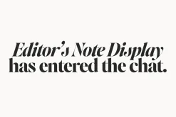 Editor's Note Display