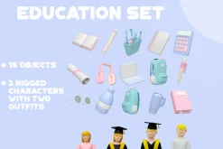 Education Set 3D model