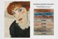 Egon Schiele Procreate Kit