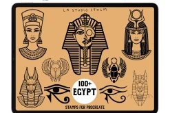 Egypt - Procreate Tattoo Stamp Set