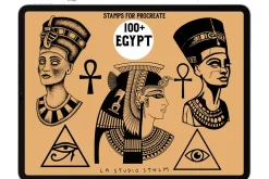 Egypt - Procreate Tattoo Stamp Set