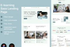 E-learning Sass Landing Page