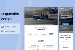 Electric Car Shop Website Design
