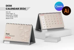 Elegant 2024 Desk Calendar