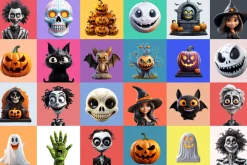 320 Elements Halloween Characters