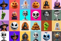 320 Elements Halloween Characters
