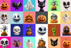 320 Elements Halloween Characters