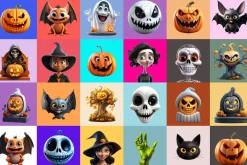 320 Elements Halloween Characters
