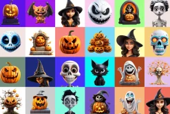 320 Elements Halloween Characters