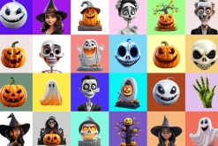 320 Elements Halloween Characters