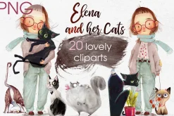 Elena and her Cats