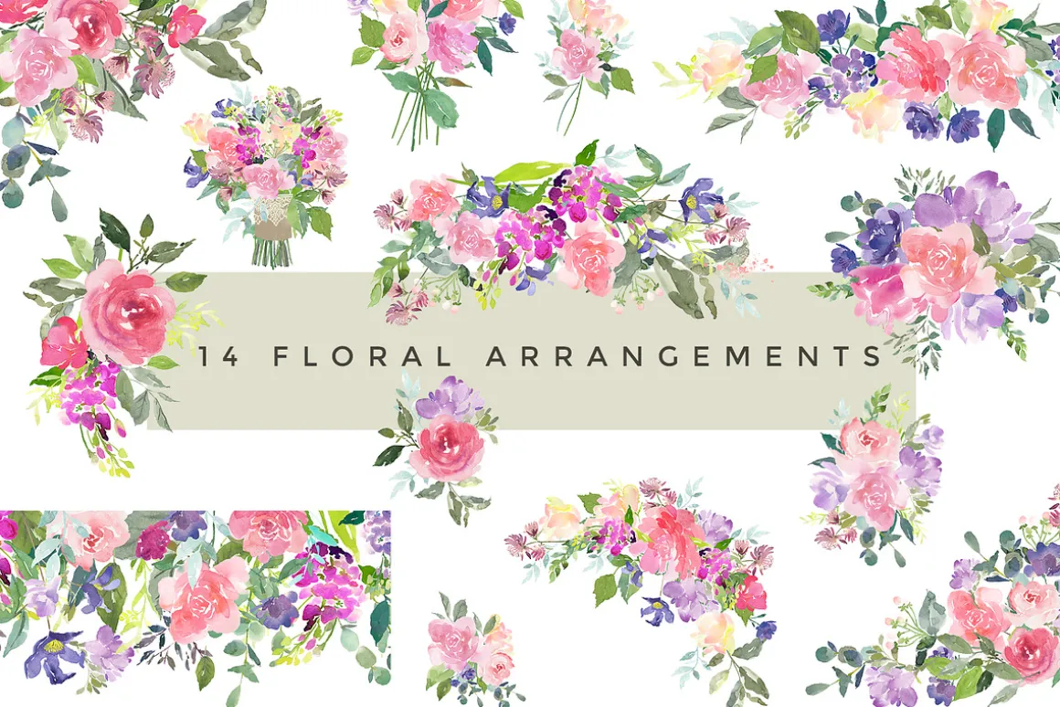 Elouise - Foral Clipart Set