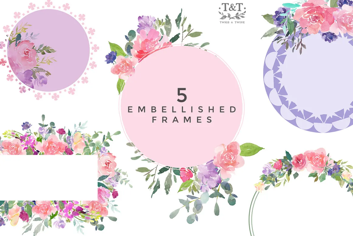 Elouise - Foral Clipart Set