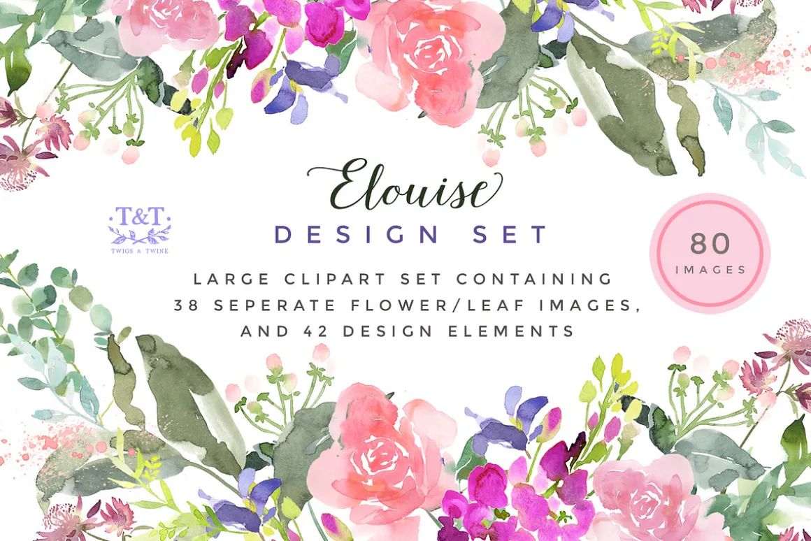 Elouise - Foral Clipart Set