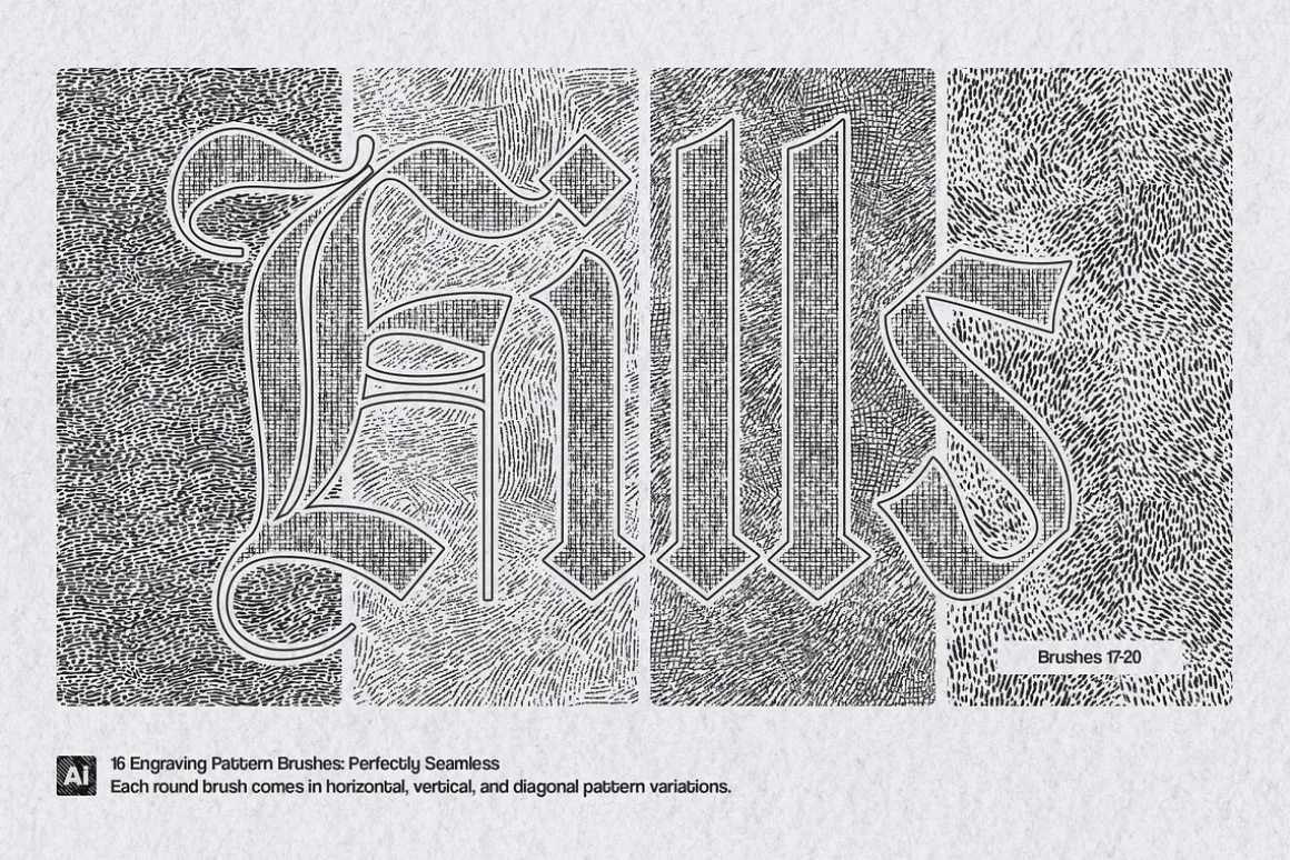 Engraving Illustrator Brushes