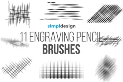 Engraving Pencil Photoshop Brushes