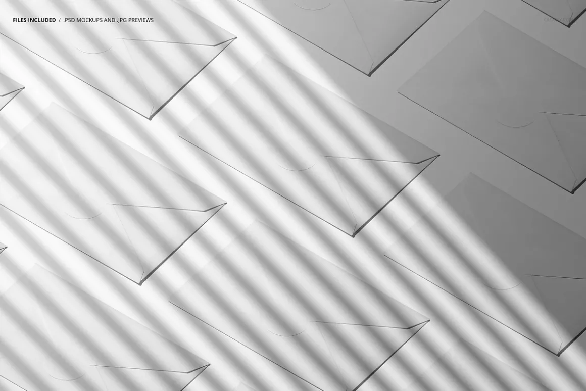 Envelopes with Sticker Mockup
