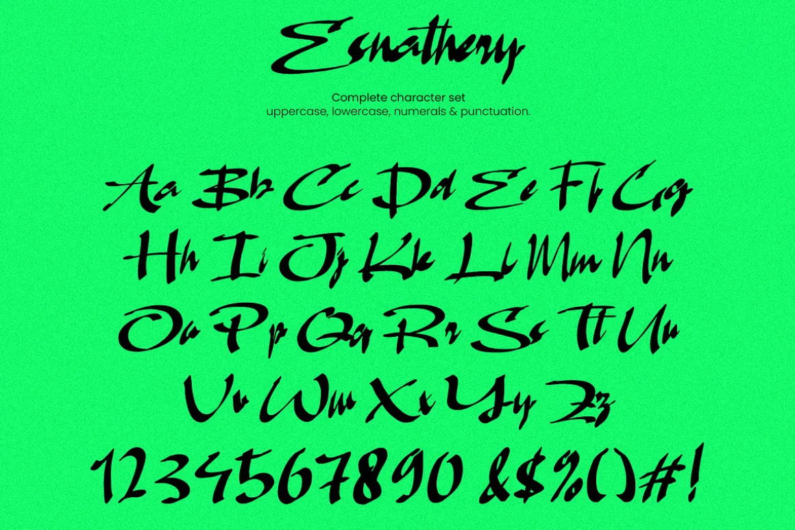 Esnathery - Raw Dynamic Brush Font