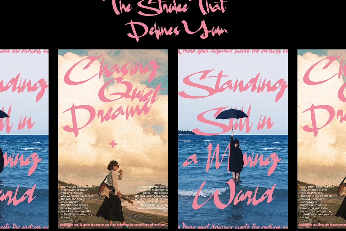 Esnathery - Raw Dynamic Brush Font