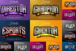 Esports 3D Text Effects Pack | EPS