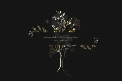 ETHEREAL floral & delicate gold set