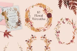 Everlasting Fall Pressed Wildflowers