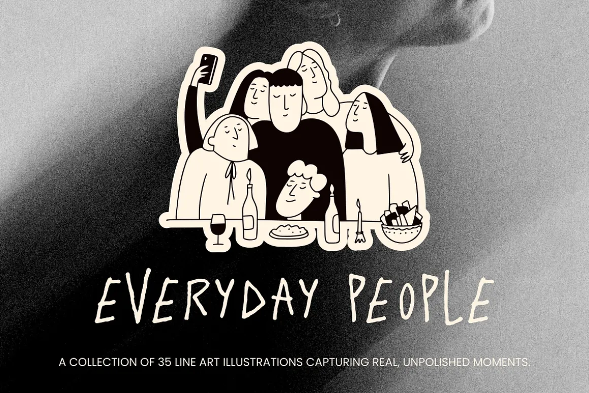Everyday People: Hand-Drawn Line Art