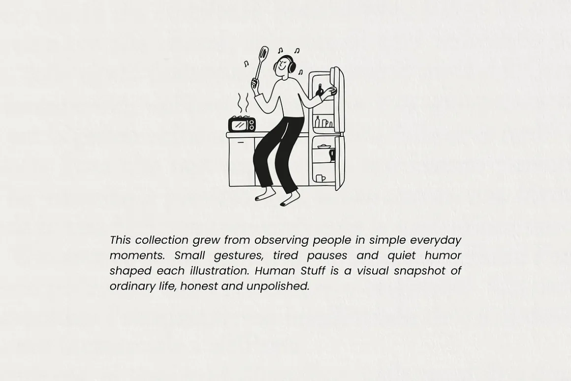 Everyday People: Hand-Drawn Line Art