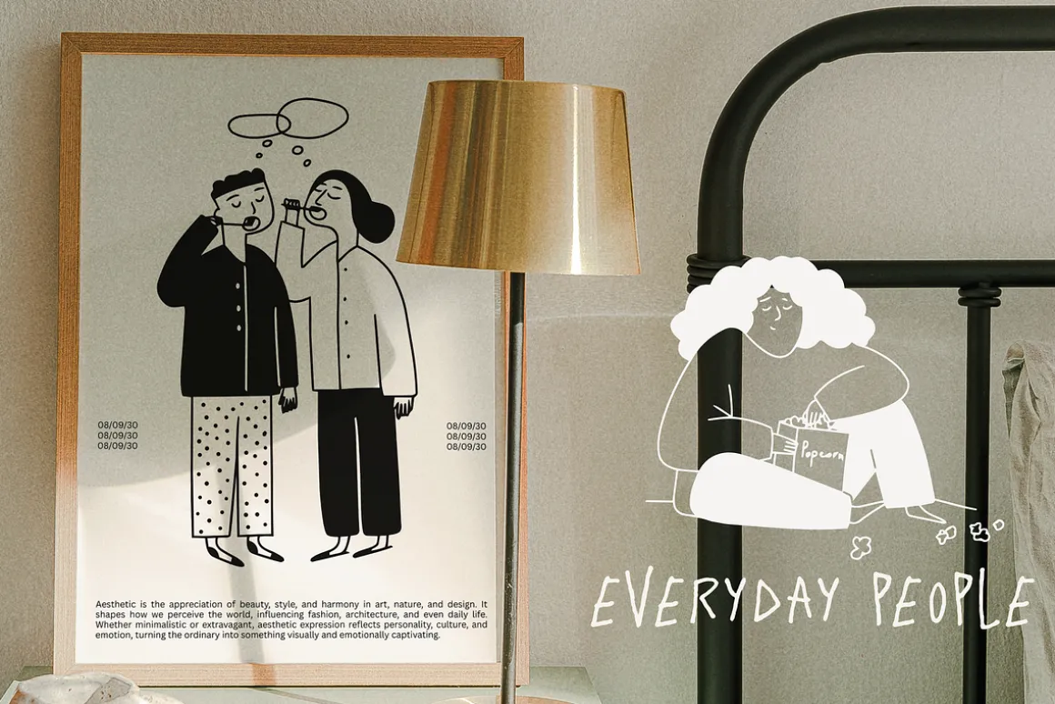 Everyday People: Hand-Drawn Line Art