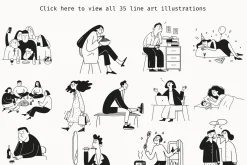 Everyday People: Hand-Drawn Line Art