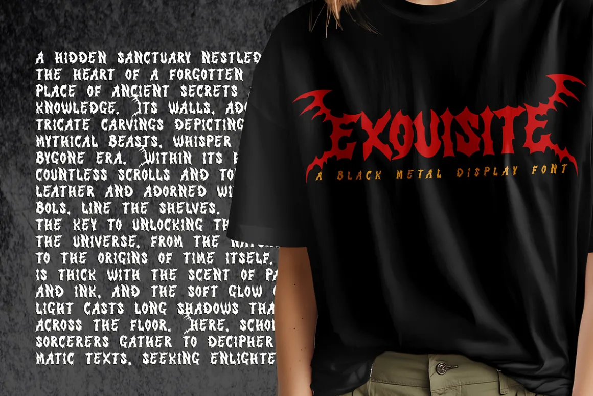 Exouisite Black Metal Display Font