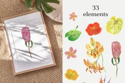 Extravagant Tropics Gouache Florals