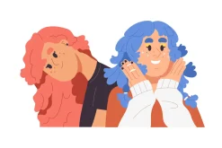 Face avatars of couples, friends set