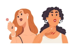 Face avatars of couples, friends set