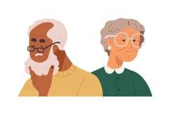 Face avatars of couples, friends set