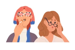 Face avatars of couples, friends set