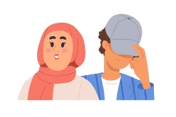 Face avatars of couples, friends set