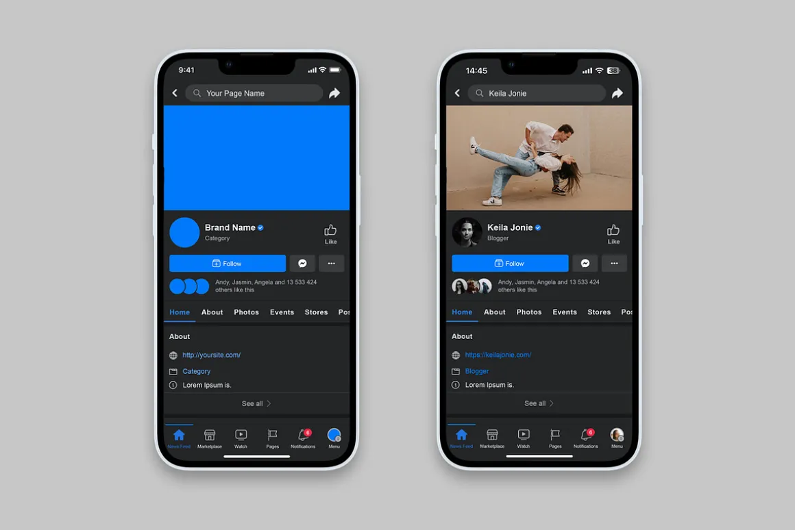 Facebook Template Mockup 2024