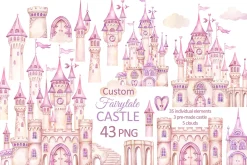 Fairytale Princess Castle Clipart