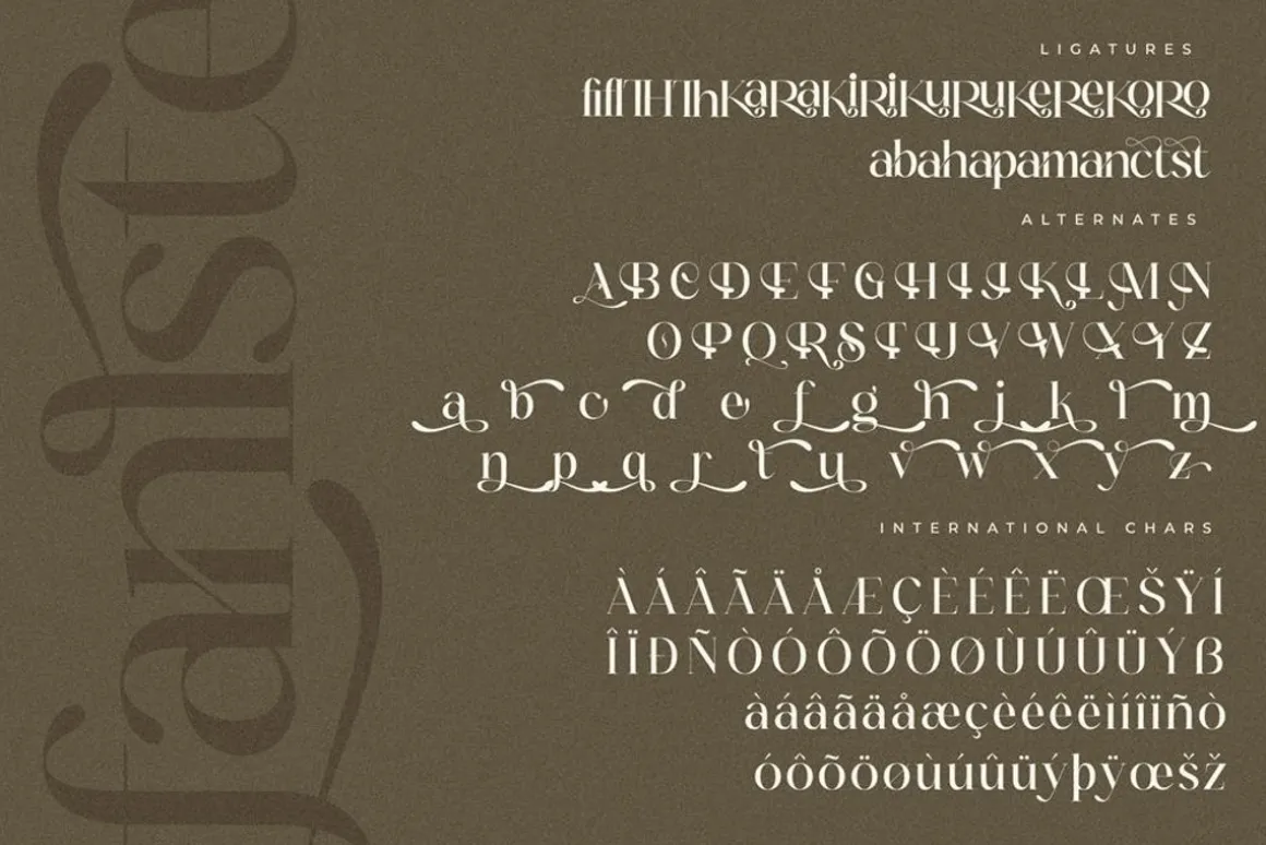 Fanlste Ligature Typeface Font